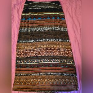 Robert Louis Multicolor Patterned Skirt